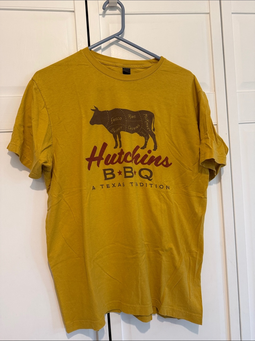 Hutchins BBQ Mustard Yellow Graphic Tee - Men